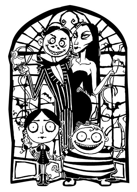 ausmalbilder addams family|The Addams Family coloring pages (Free Printables)